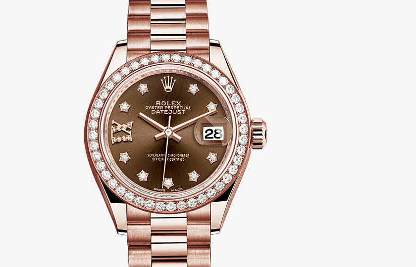 UK Copy Rolex Lady-Datejust 28 Chocolate Dial Watches