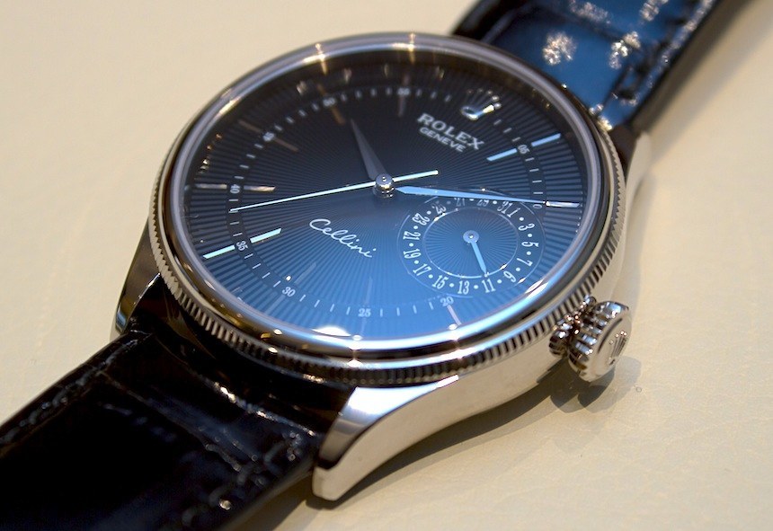 Rolex-Cellini-Date-fake-blue-leather-straps