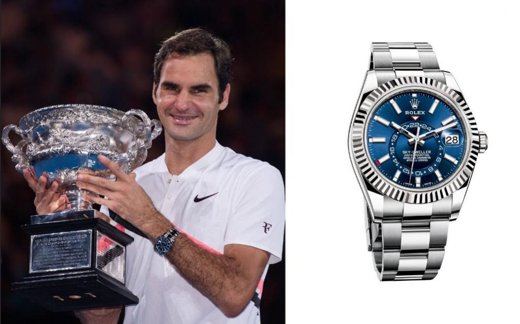The well-designed fake watches have blue dials.