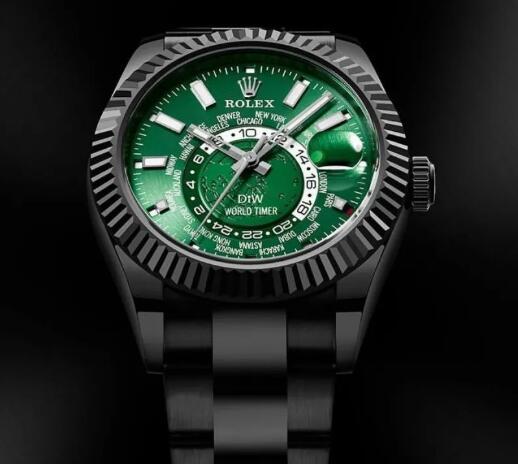 The special Rolex could display world time after the modification by Diw.