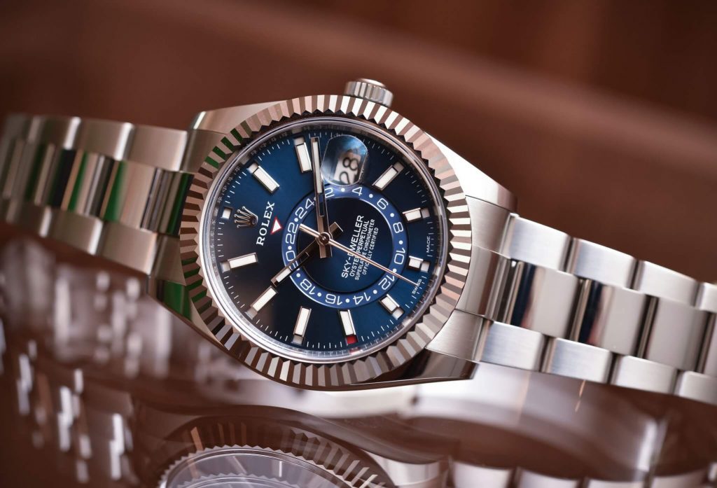 Rolex Sky-Dweller 326934 fake watch is the most complicated model of Rolex.