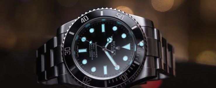 The Oystersteel fake watch has a black dial.